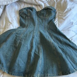 Denim Strapless Dress